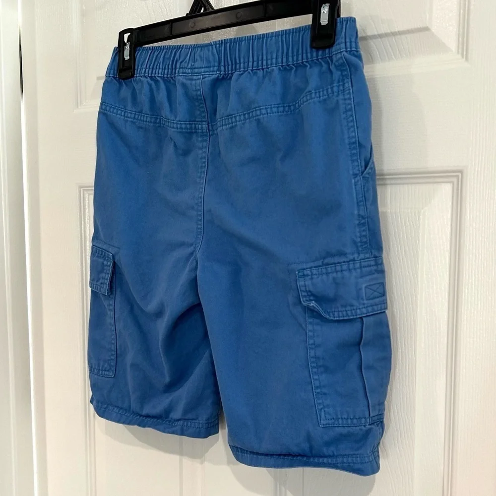 The Children's Place Boys Blue Cargo Shorts 12- Pull On Adjustable Waist Cotton